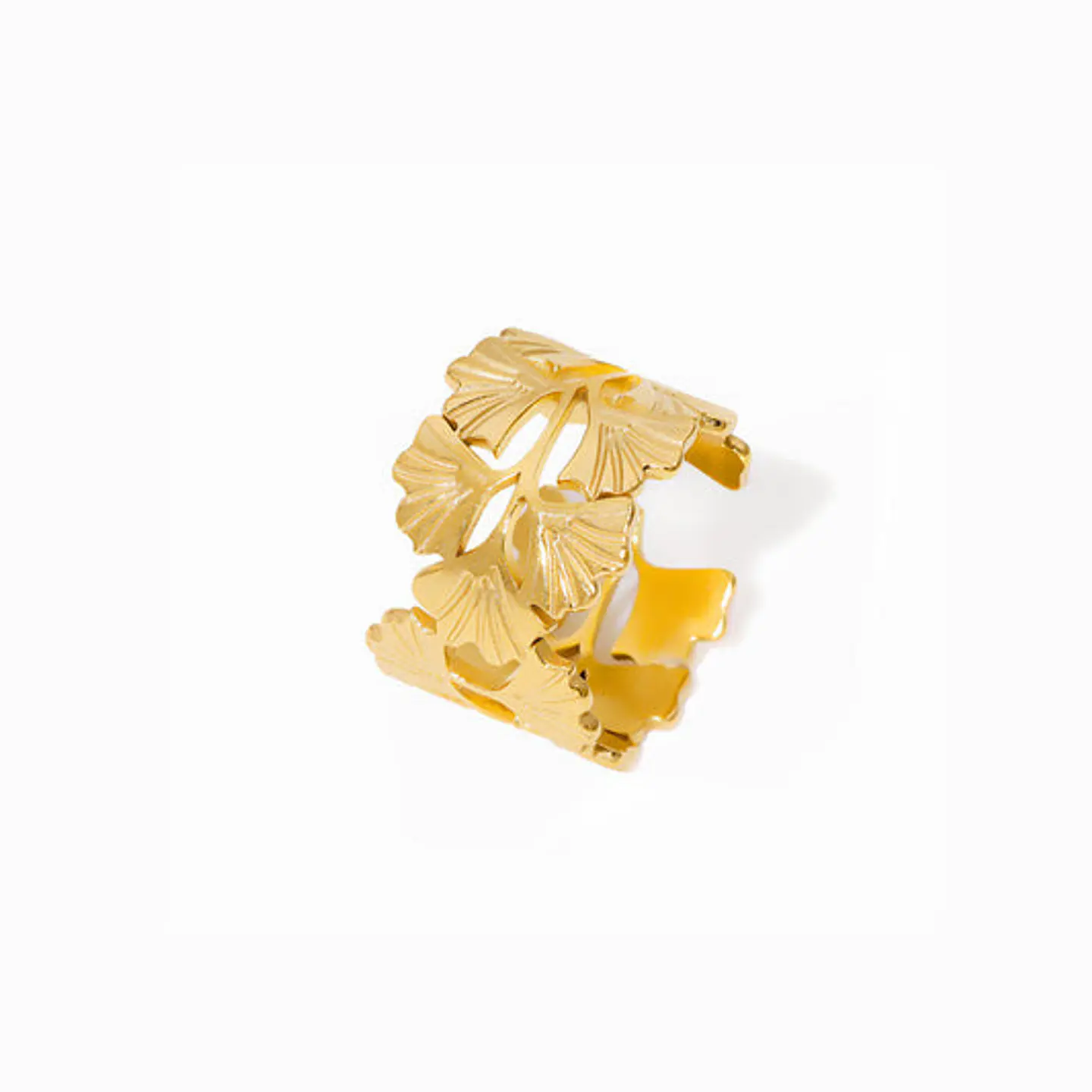 Bague Affirmée Fleur – Acier Inoxydable 1