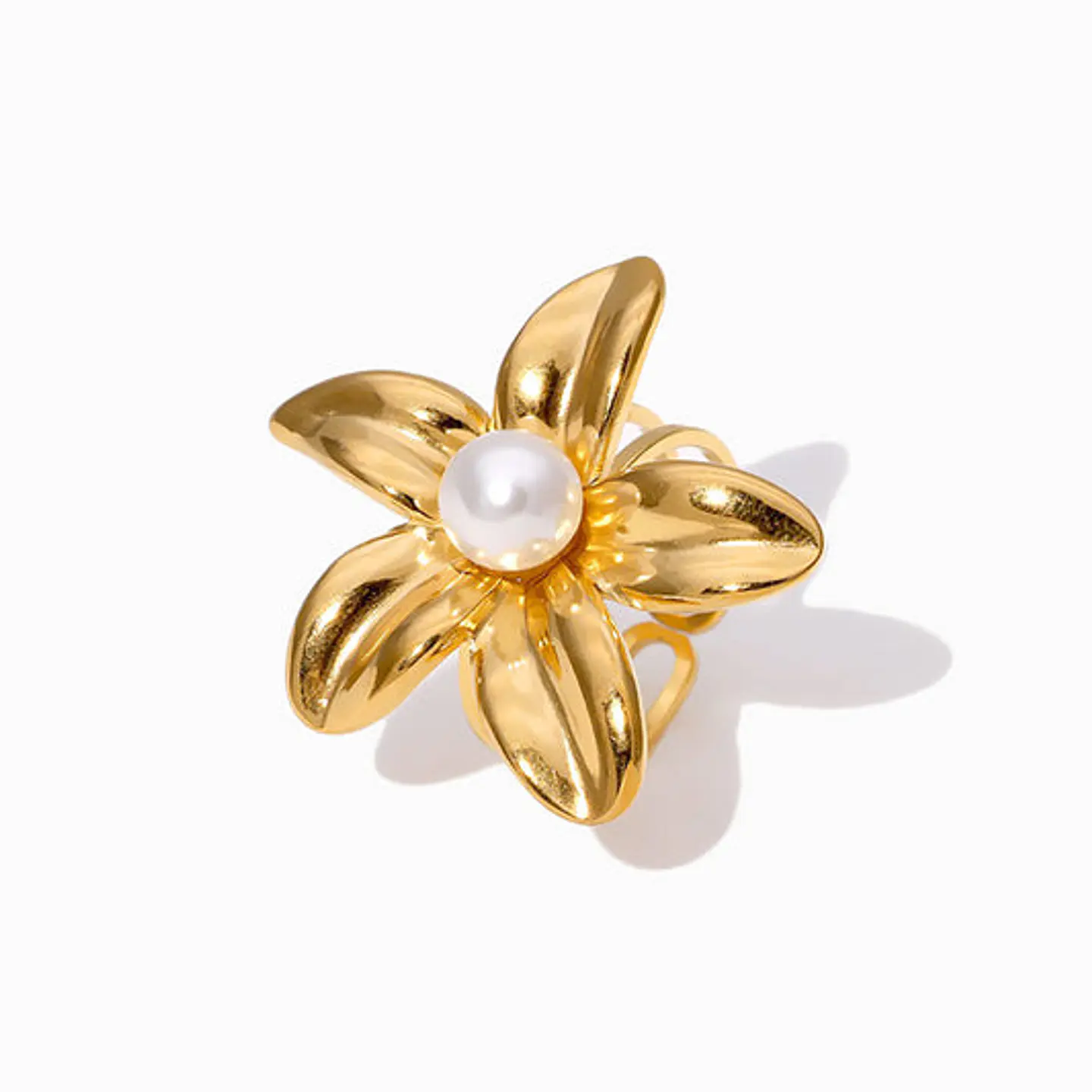 Bague Fleur en Acier Inoxydable, Intemporelle 1