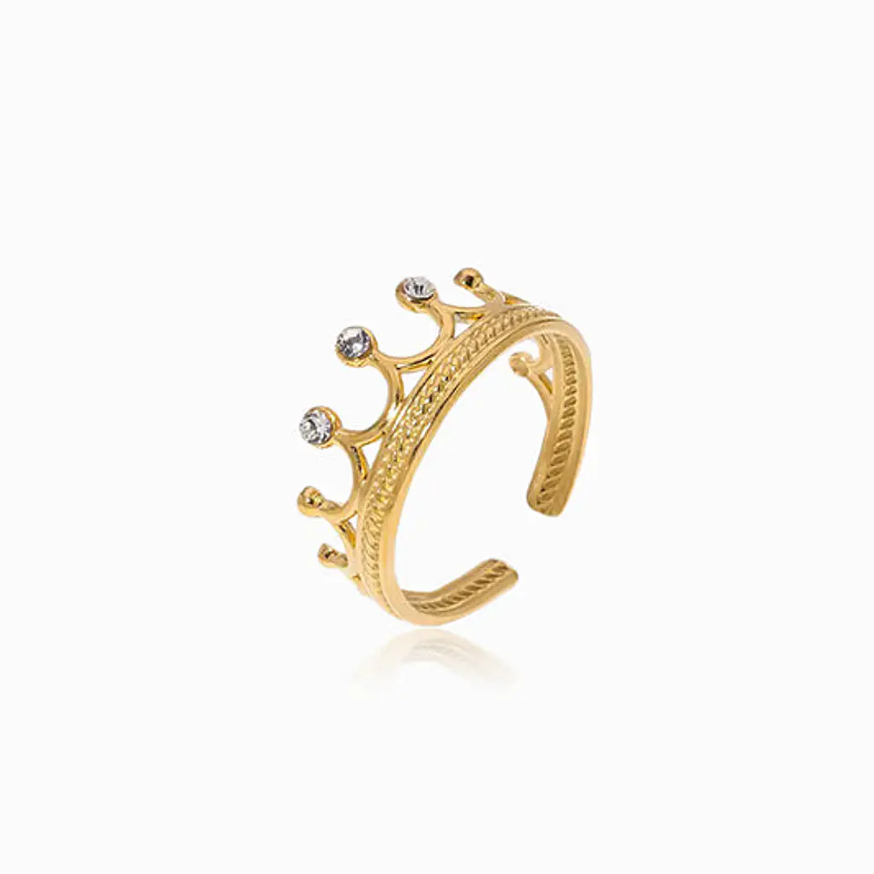 Bague Feuille de Palmier Belle en Acier Inoxydable 1