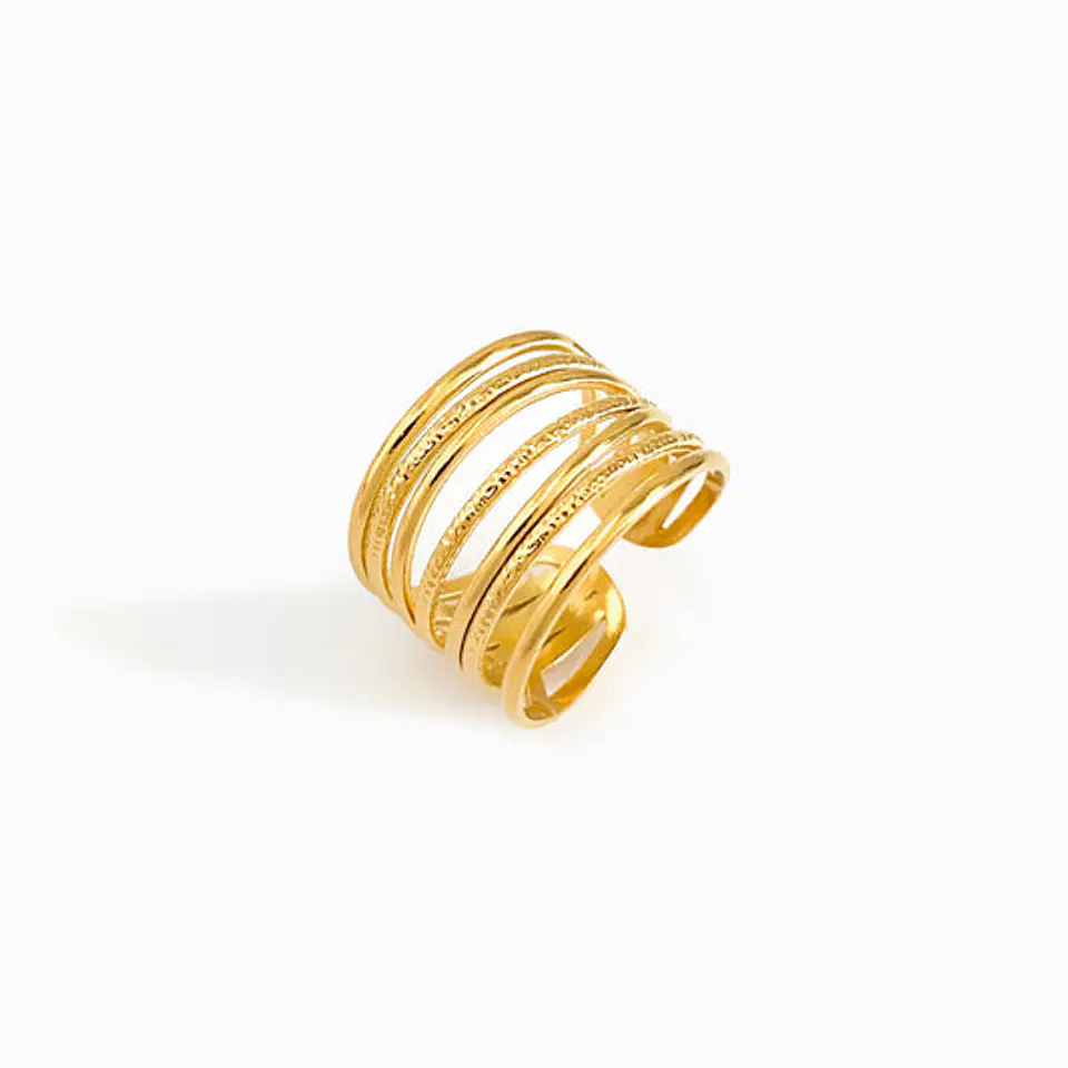 Bague Délicate en Acier Inoxydable – Géométrique 1