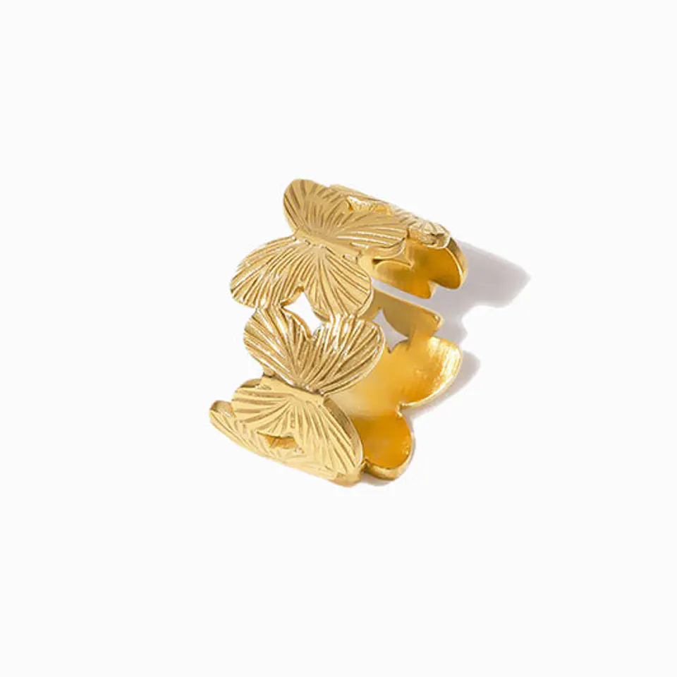 Bague Papillon Belle en Acier Inoxydable 1