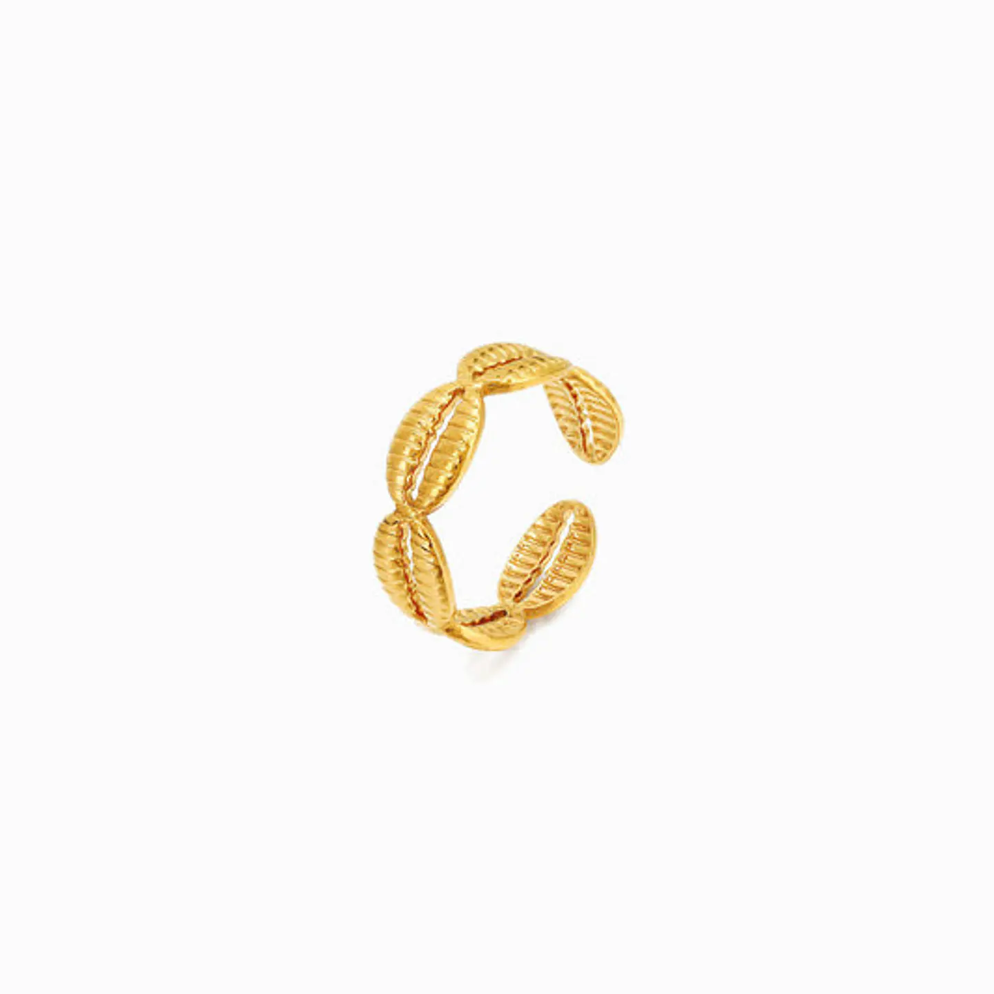 Bague Étincelante Coquille – Acier Inoxydable 1