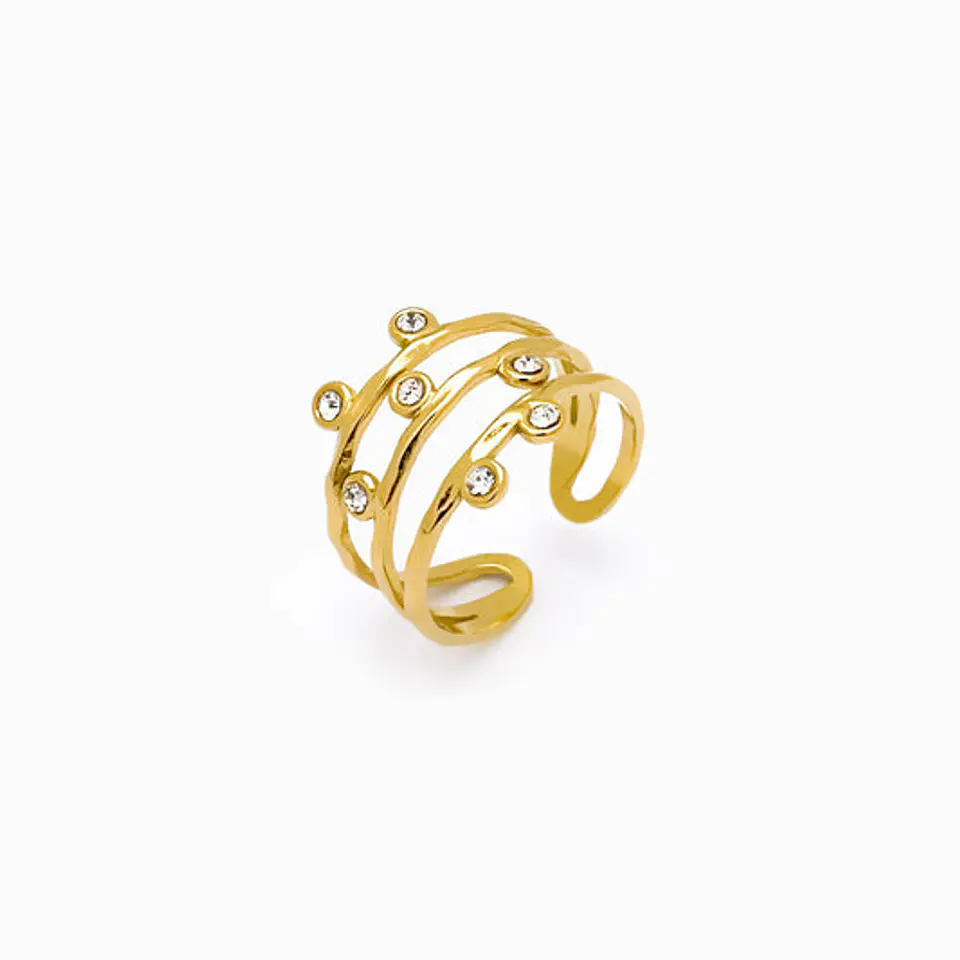 Bague Strass Belle en Acier Inoxydable 1