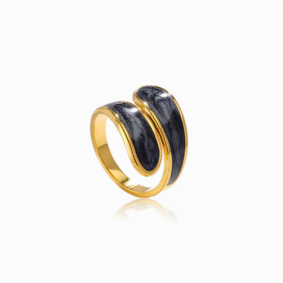 Bague Étincelante Émail – Acier Inoxydable 1