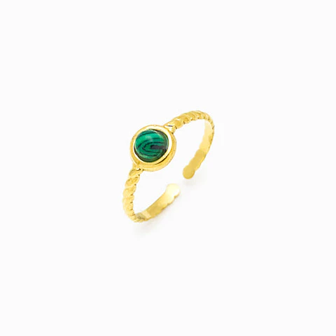 Bague Étincelante Pierre – Acier Inoxydable