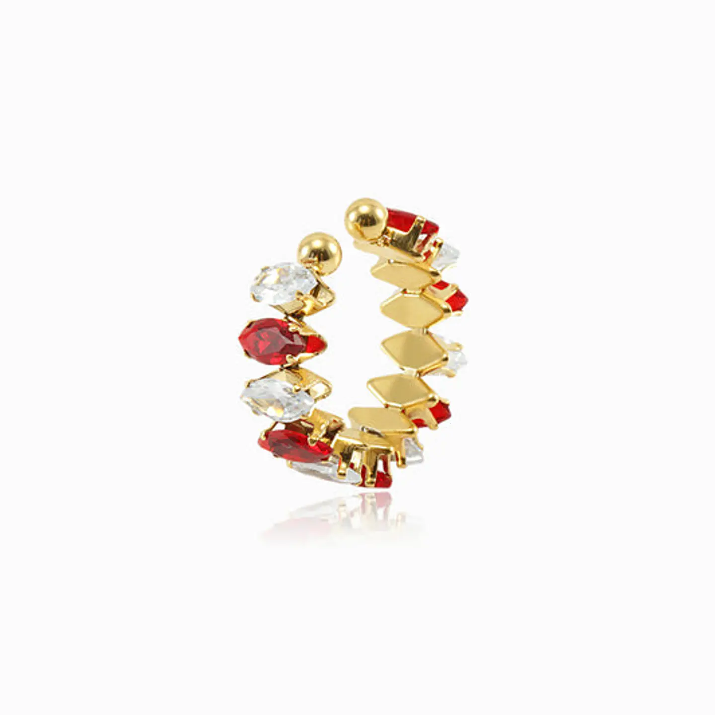 Bague Zircone en Acier Inoxydable, Élégante 1