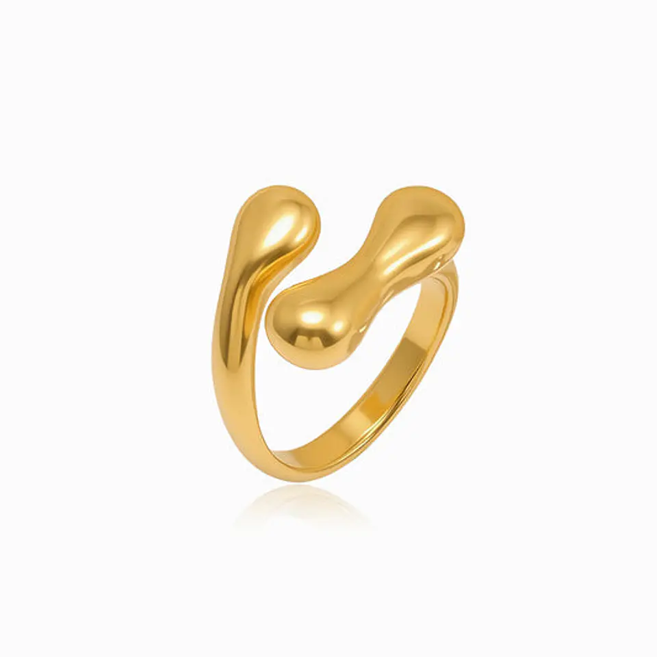 Bague Géométrique Belle en Acier Inoxydable 18mm 1