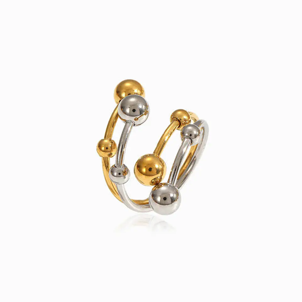 Bague Étincelante Géométrique – Acier Inoxydable 18mm 1