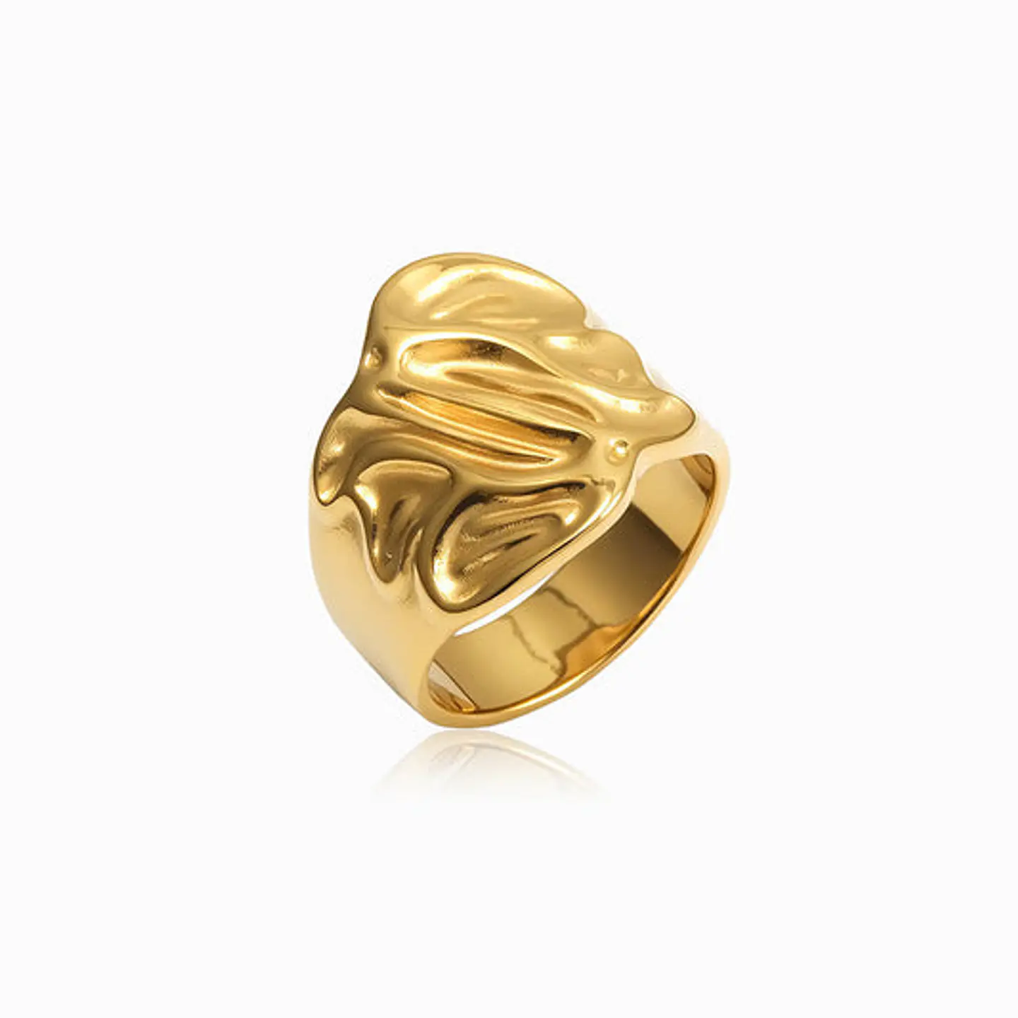 Bague Affirmée en Acier Inoxydable, Élégante 18mm 1