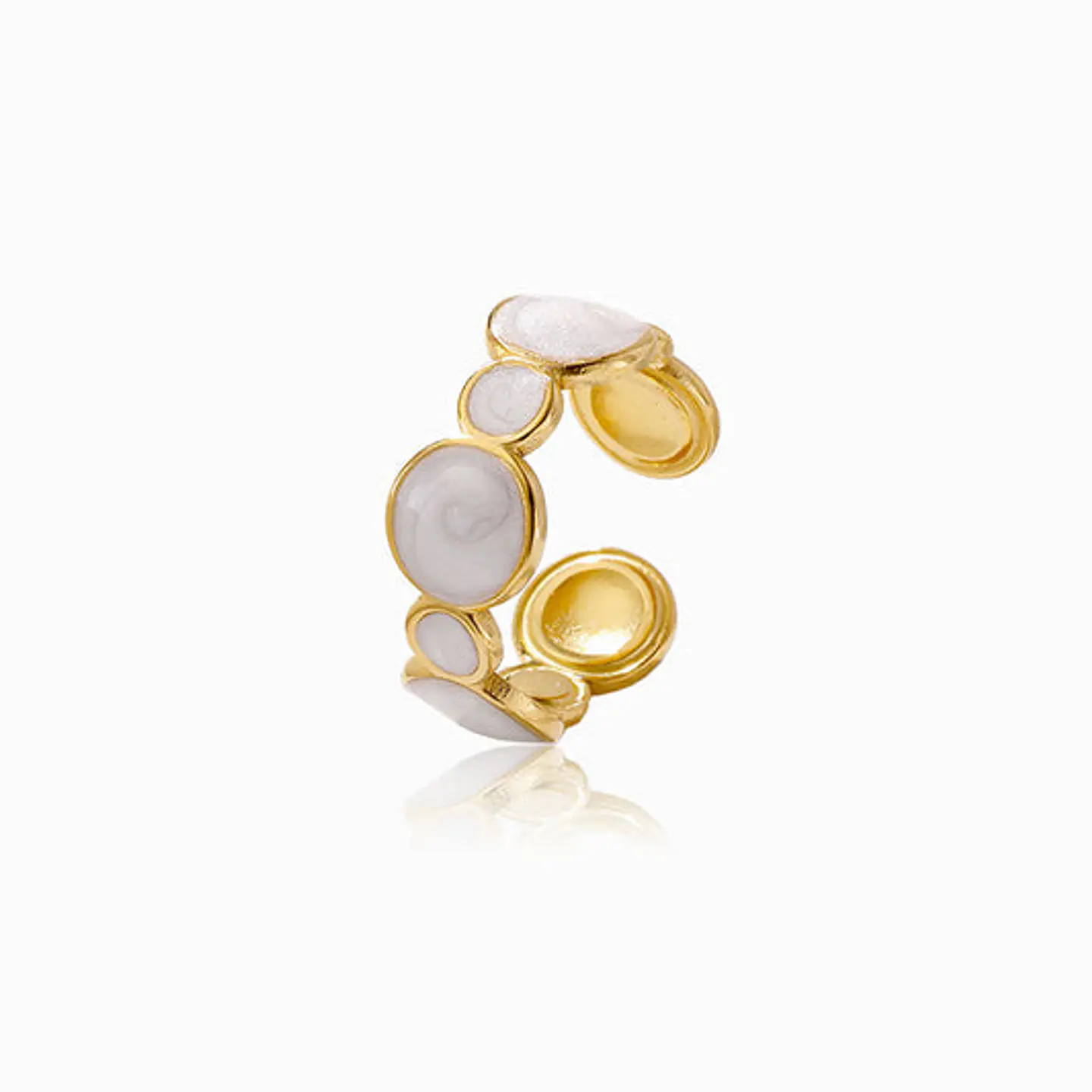 Bague Géométrique Moderne Belle en Acier Inoxydable 1