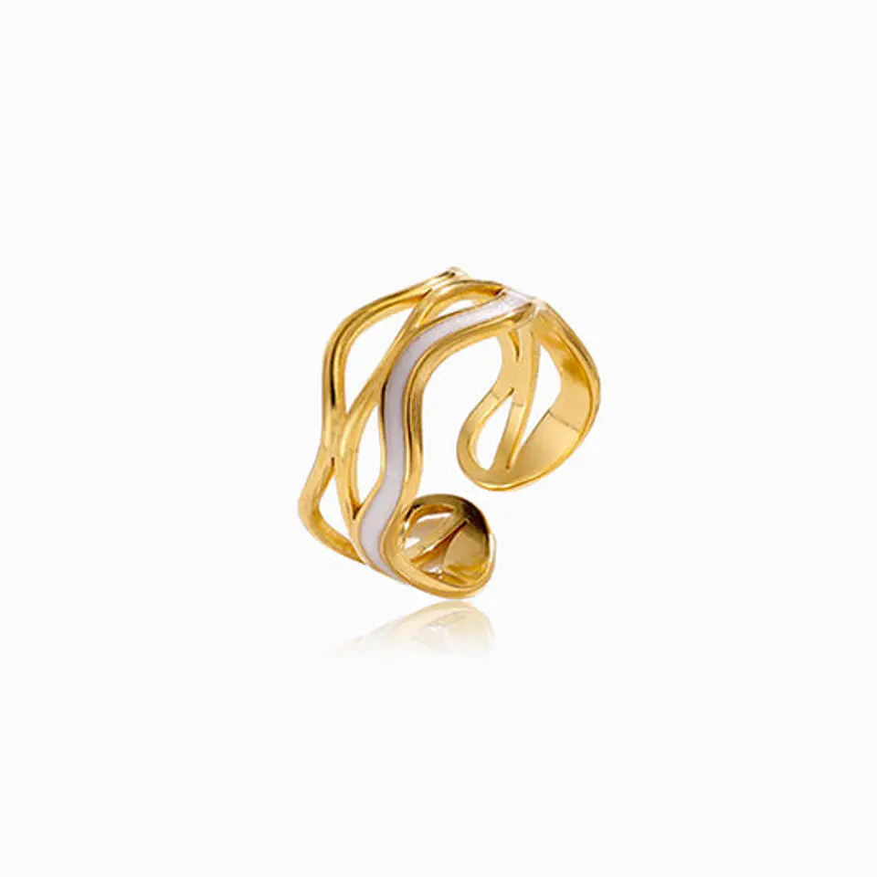 Bague Géométrique Gracieuse en Acier Inoxydable 1