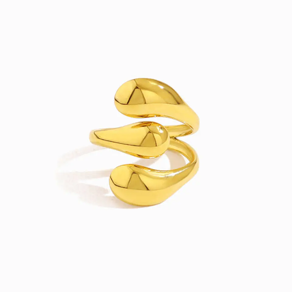 Bague Douce en Acier Inoxydable – Géométrique 1