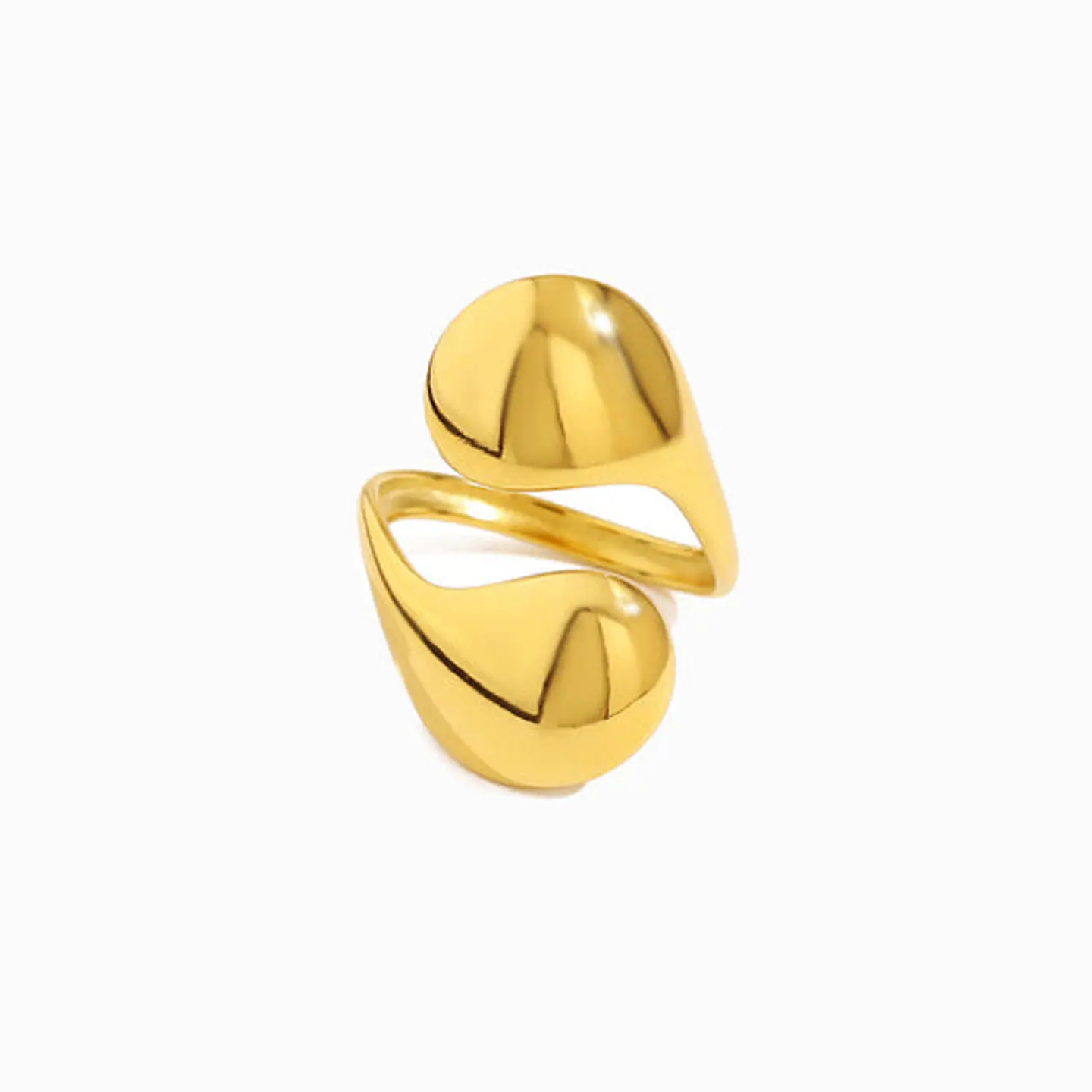 Bague Géométrique Radieuse en Acier Inoxydable 1