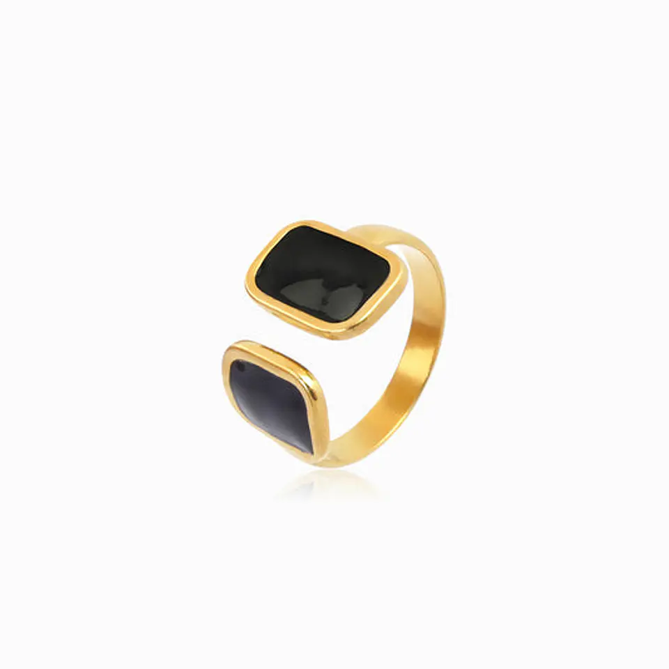 Bague Géométrique Ravissante en Acier Inoxydable 1