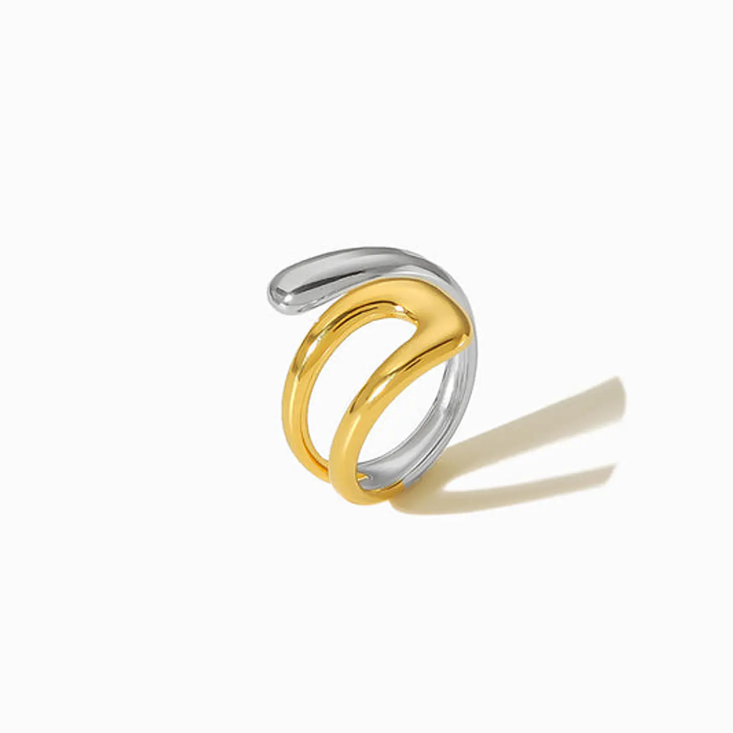 Bague Discrète Géométrique – Acier Inoxydable 1
