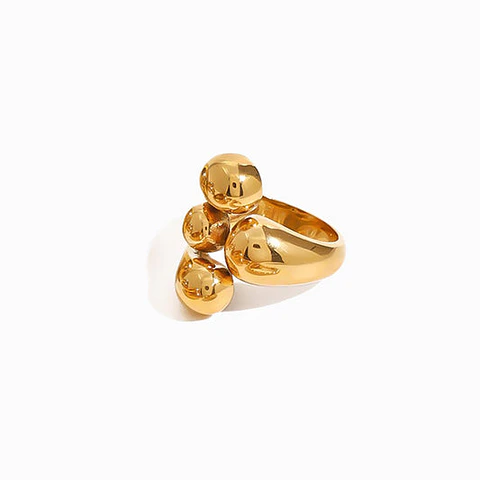 Bague Scintillante Géométrique – Acier Inoxydable 18mm