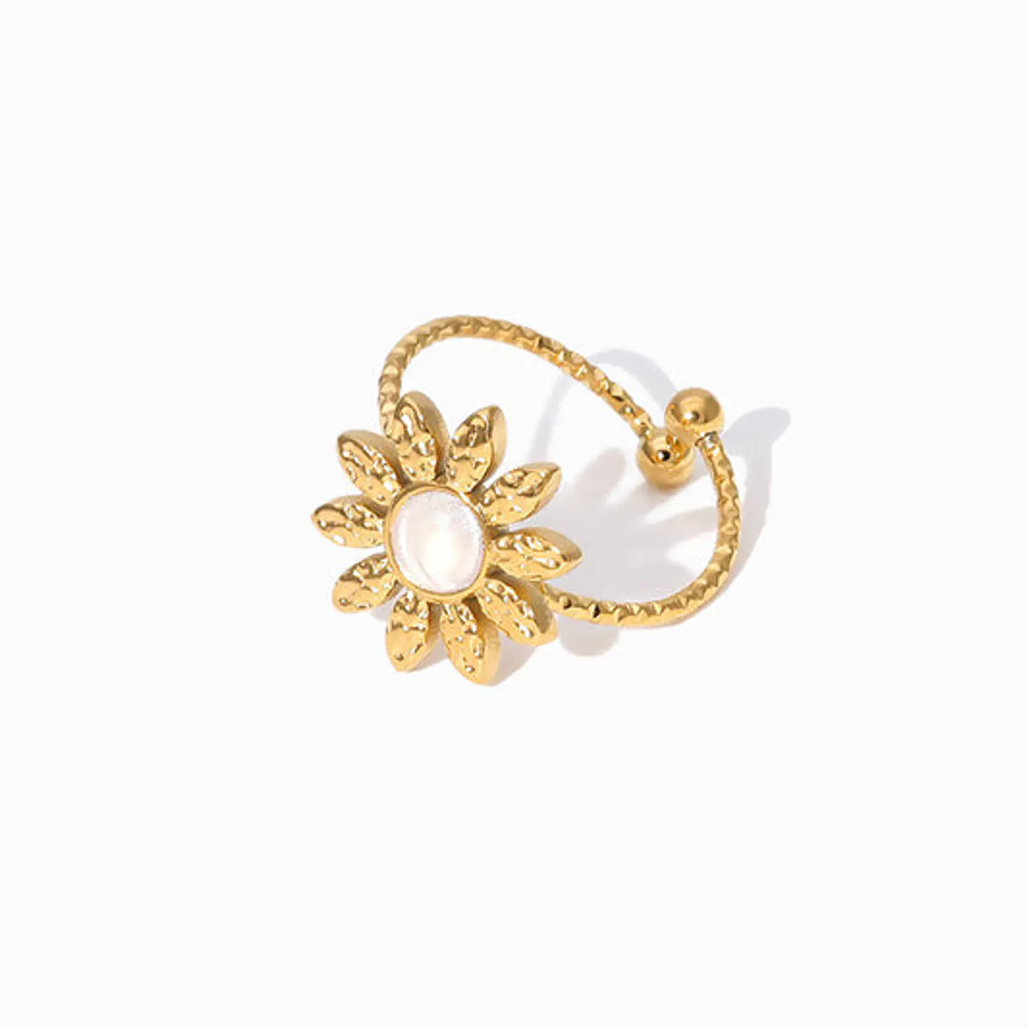 Bague Tournesol Belle en Acier Inoxydable 1