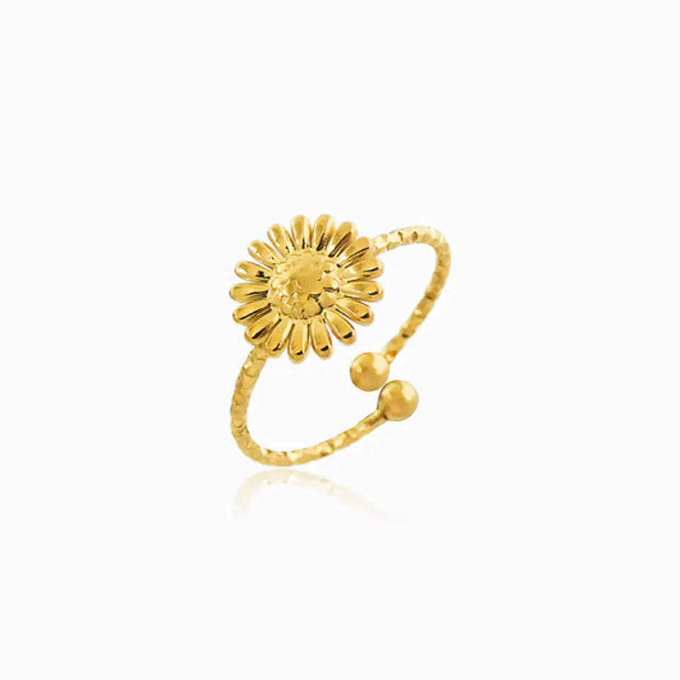 Bague Étincelante Tournesol – Acier Inoxydable 1