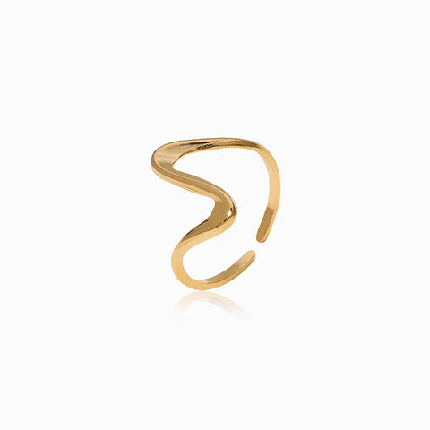 Bague Vague Belle en Acier Inoxydable