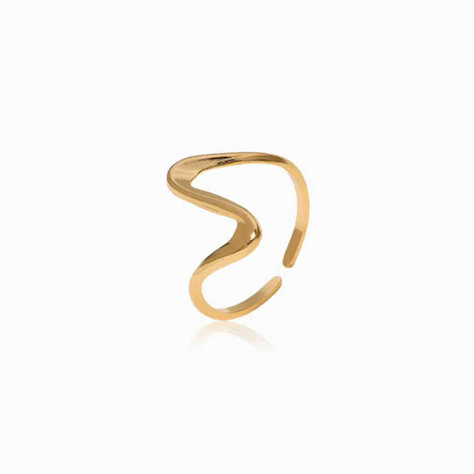 Bague Vague Belle en Acier Inoxydable 1