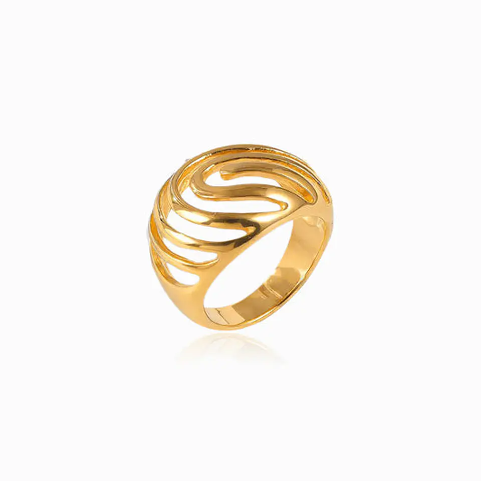 Bague Affirmée Épurée en Acier Inoxydable 17.2mm 1