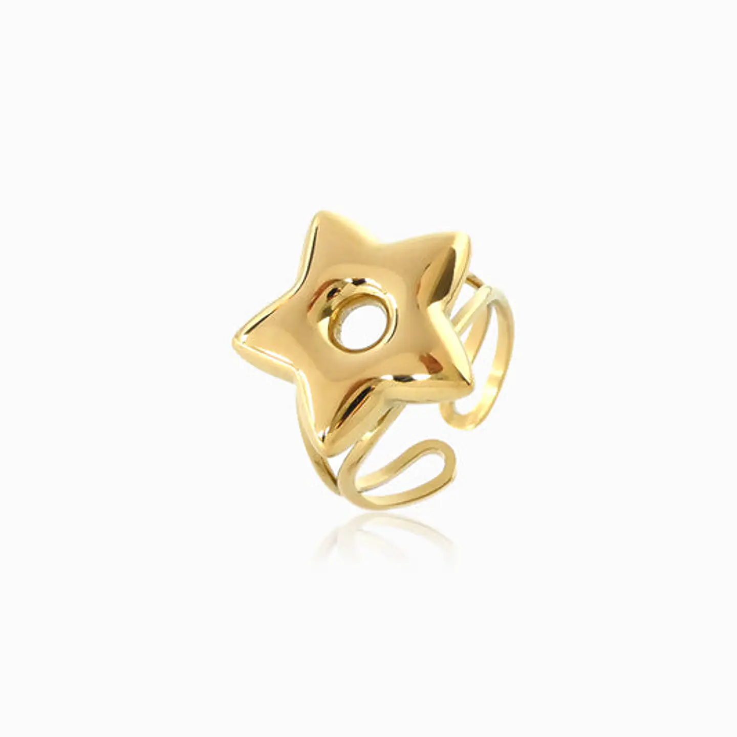 Bague Étoile Belle en Acier Inoxydable 1