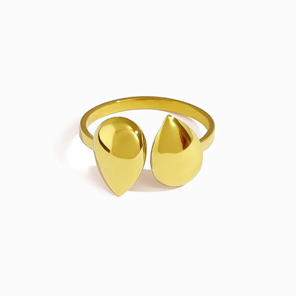 Bague Goutte Belle en Acier Inoxydable 1