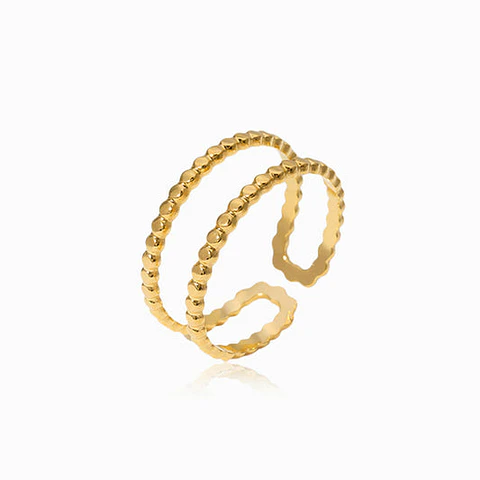 Bague Moderne en Acier Inoxydable, Élégante
