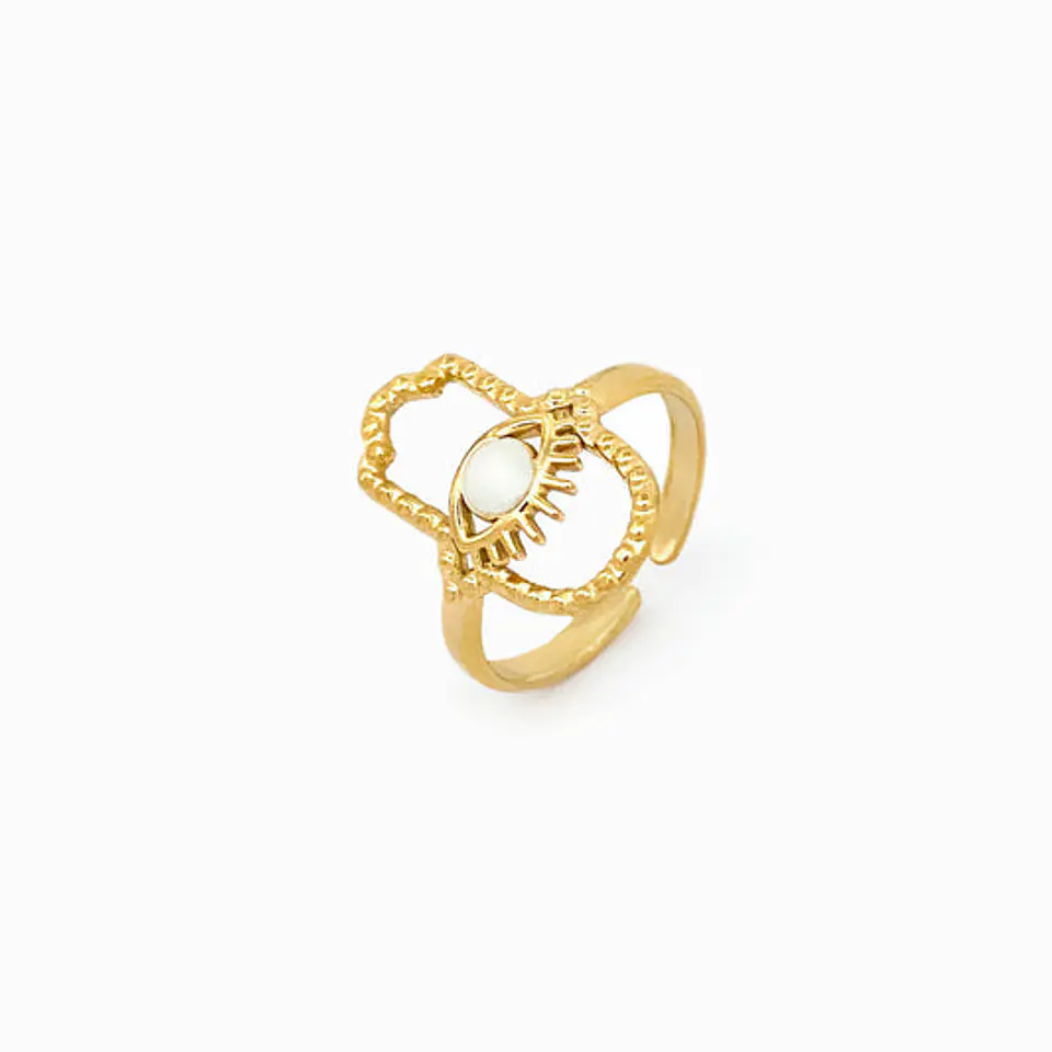 Bague Œil Turc Belle en Acier Inoxydable 1