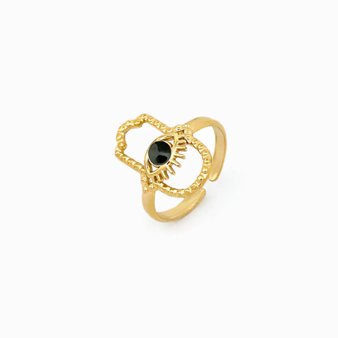 Bague Étincelante Œil Turc – Acier Inoxydable 1