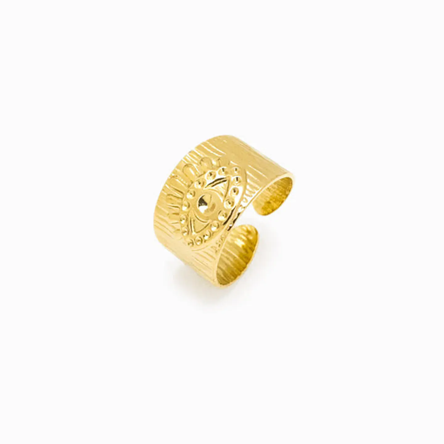 Bague Œil Turc en Acier Inoxydable, Élégante 1