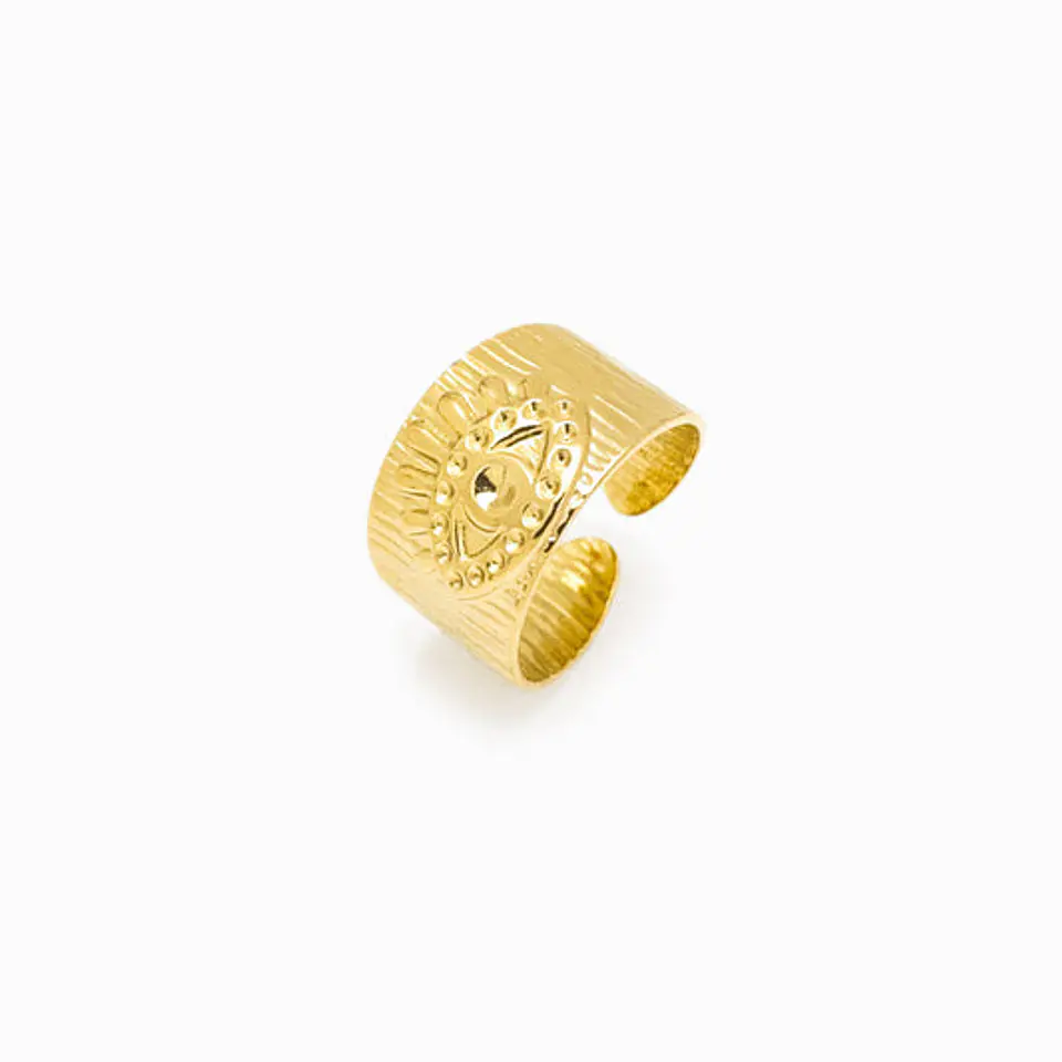 Bague Œil Turc en Acier Inoxydable, Élégante 1