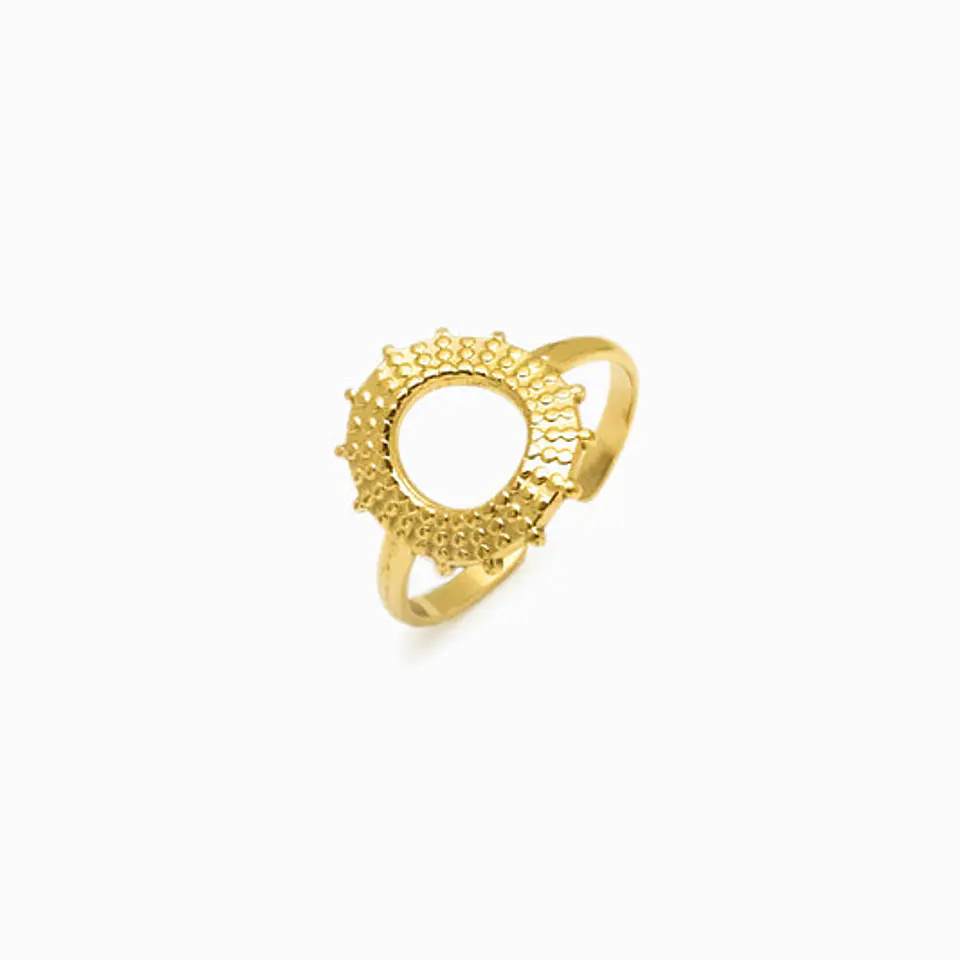 Bague Soleil Belle en Acier Inoxydable 1