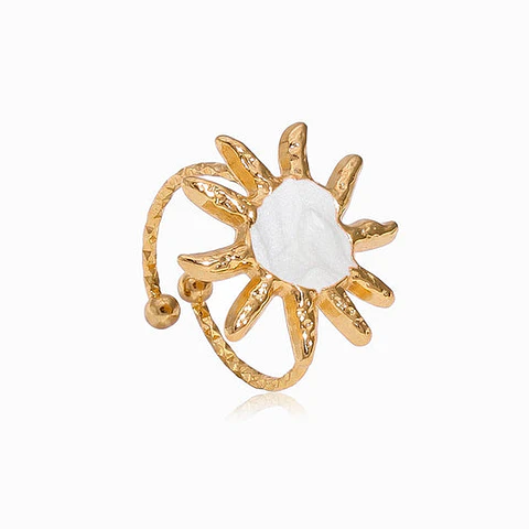 Bague Étincelante Soleil – Acier Inoxydable