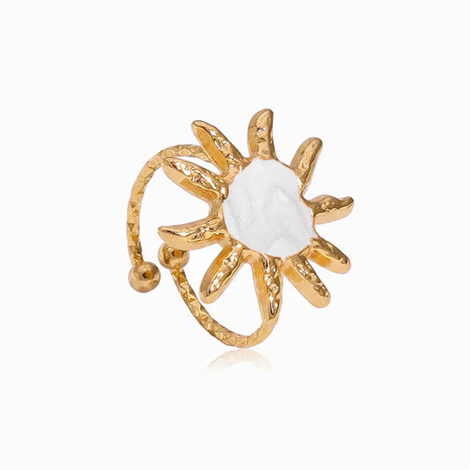 Bague Étincelante Soleil – Acier Inoxydable 1