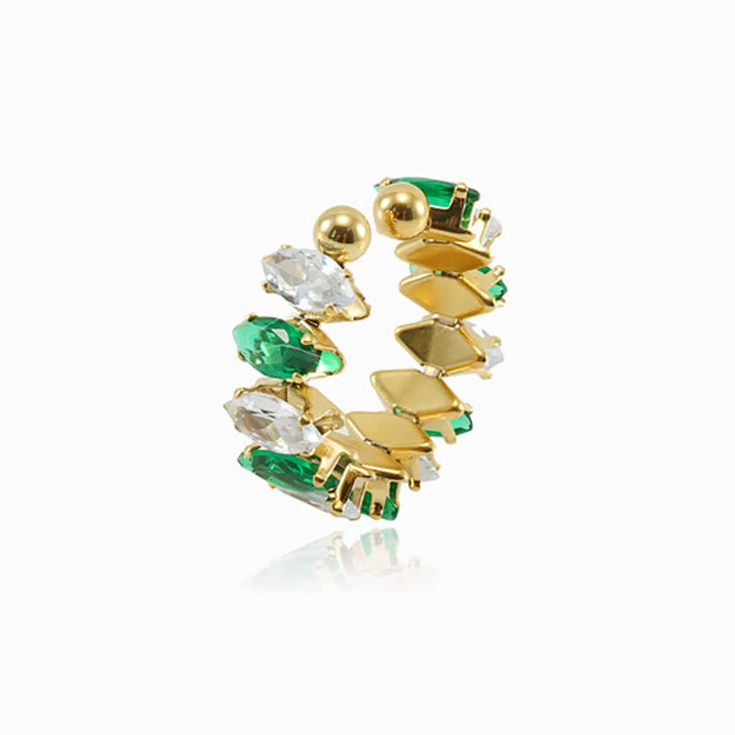Bague Zircone Juvénile en Acier Inoxydable 1