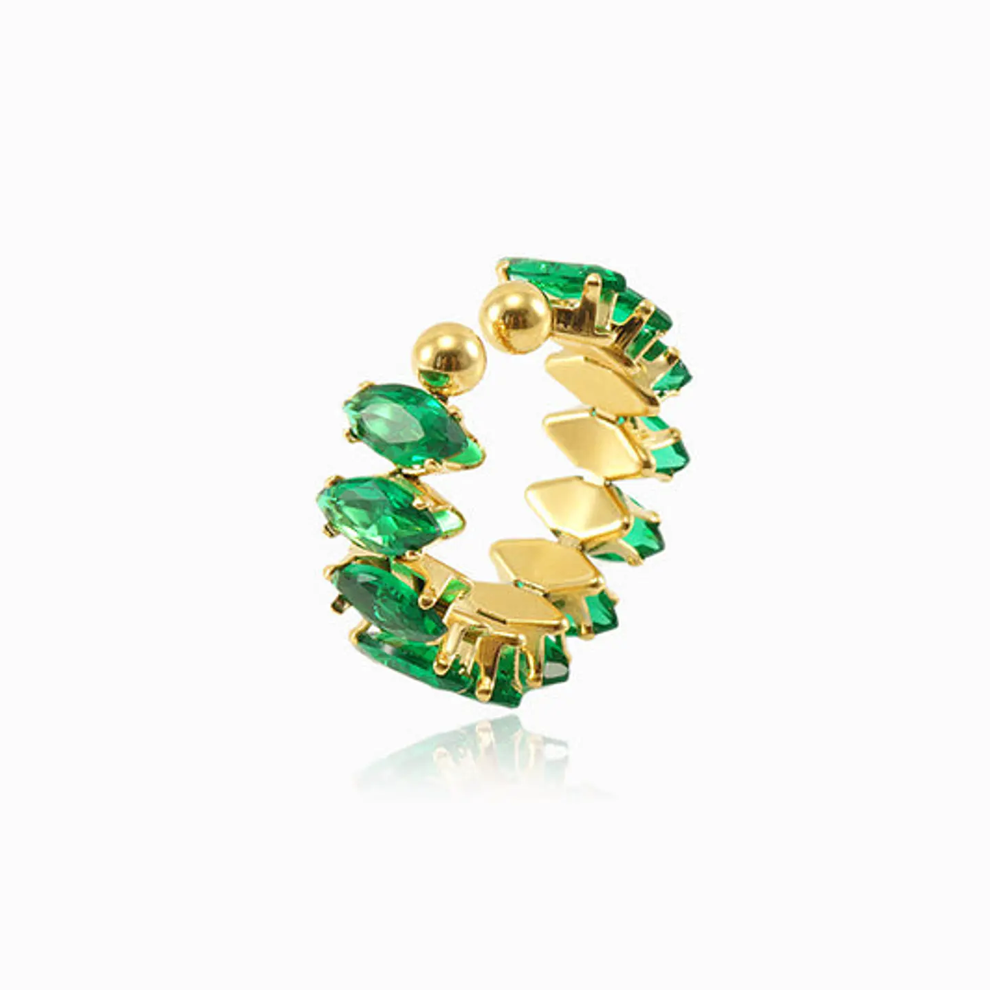 Bague Zircone Traditionnelle Belle en Acier Inoxydable 1