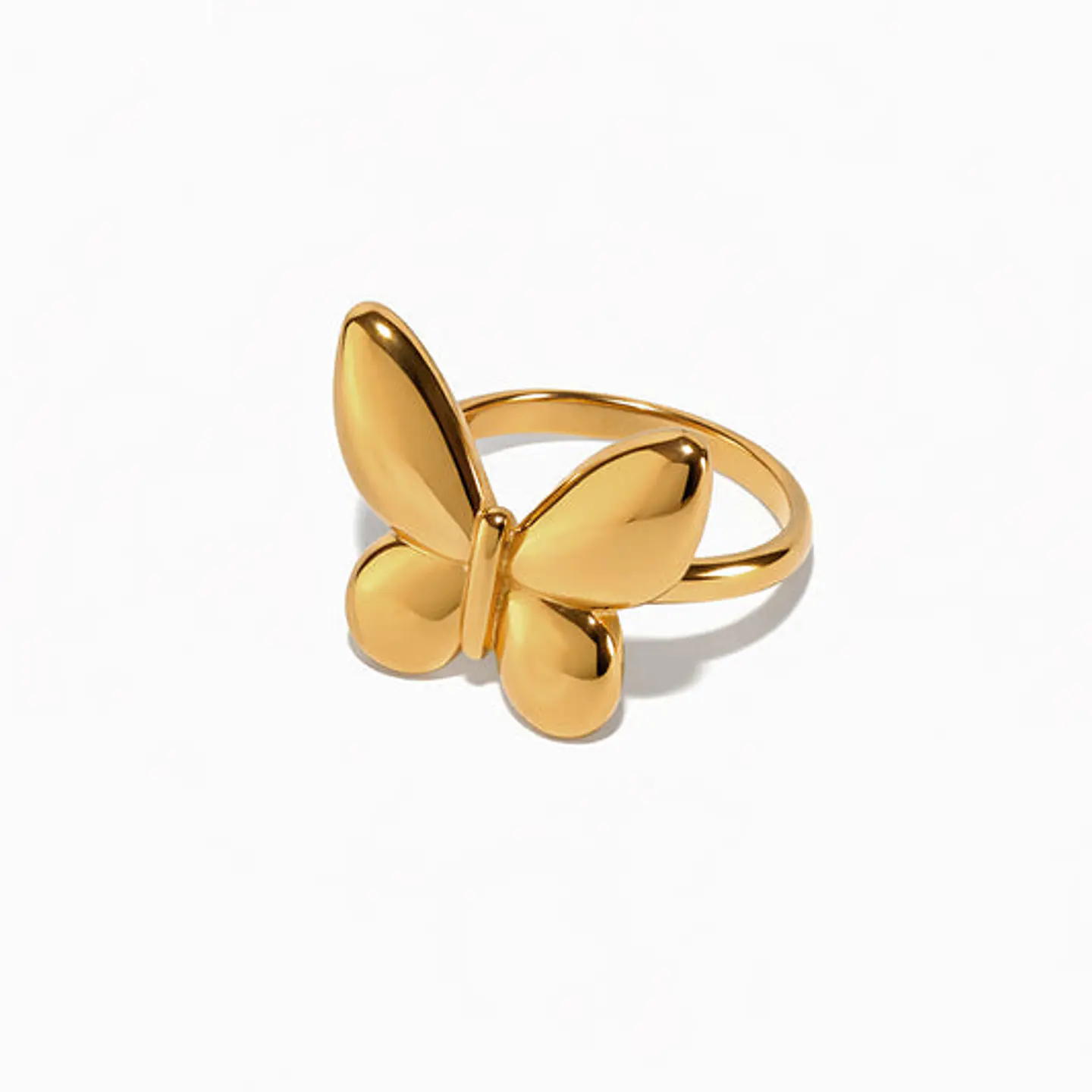 Bague Étincelante Papillon – Acier Inoxydable 17.2mm 1