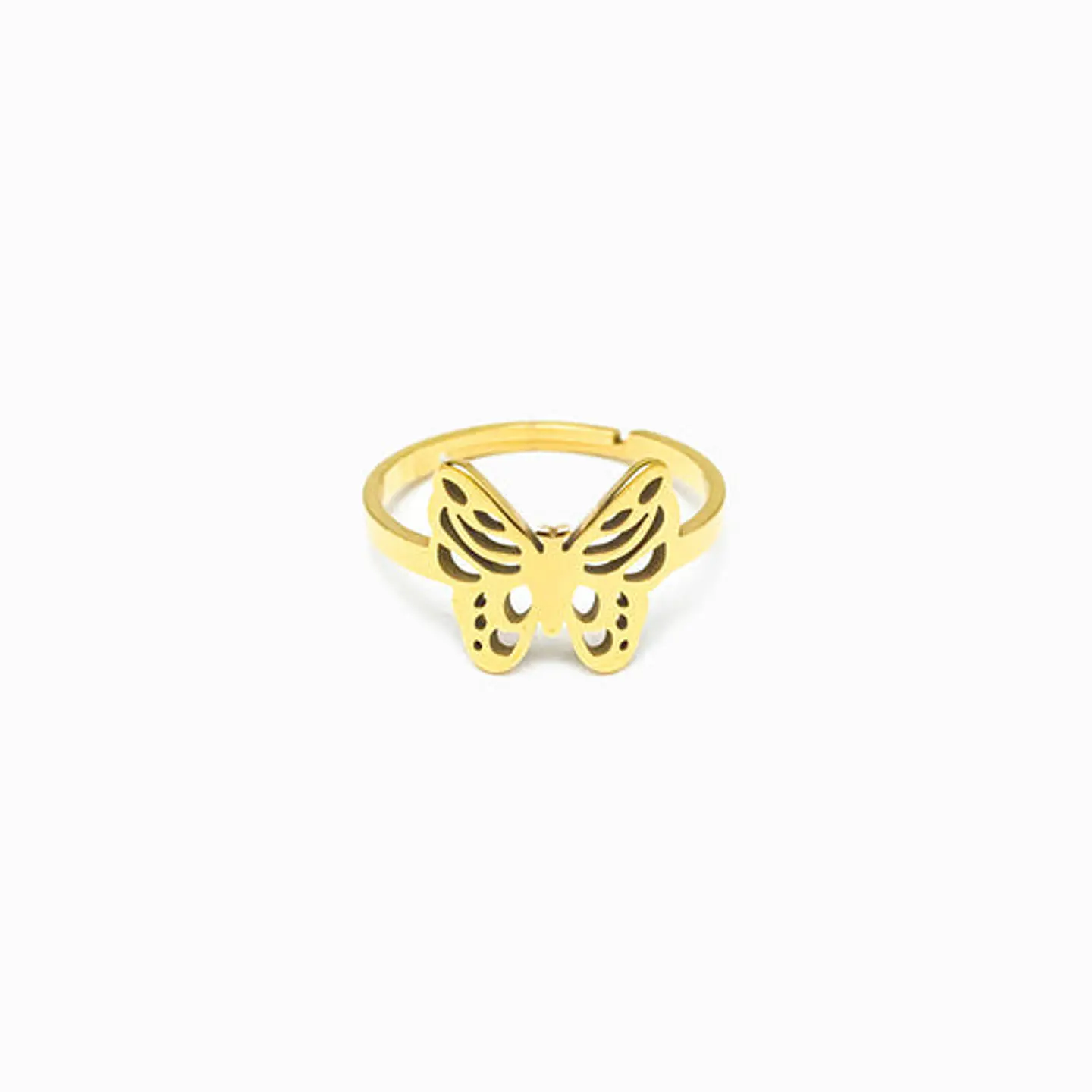 Bague Papillon en Acier Inoxydable, Élégante 1