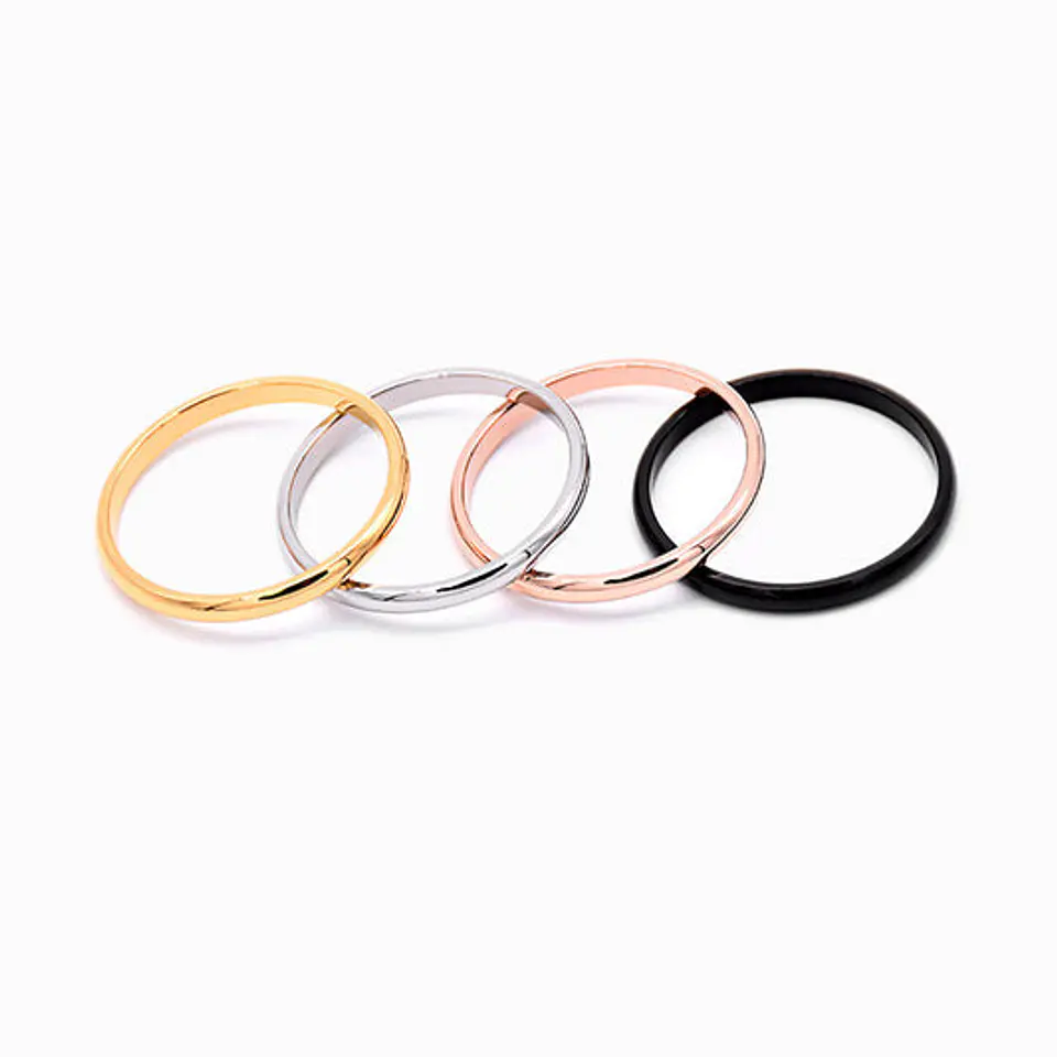 Bague Étincelante Traditionnelle – Acier Inoxydable 18.1mm 1