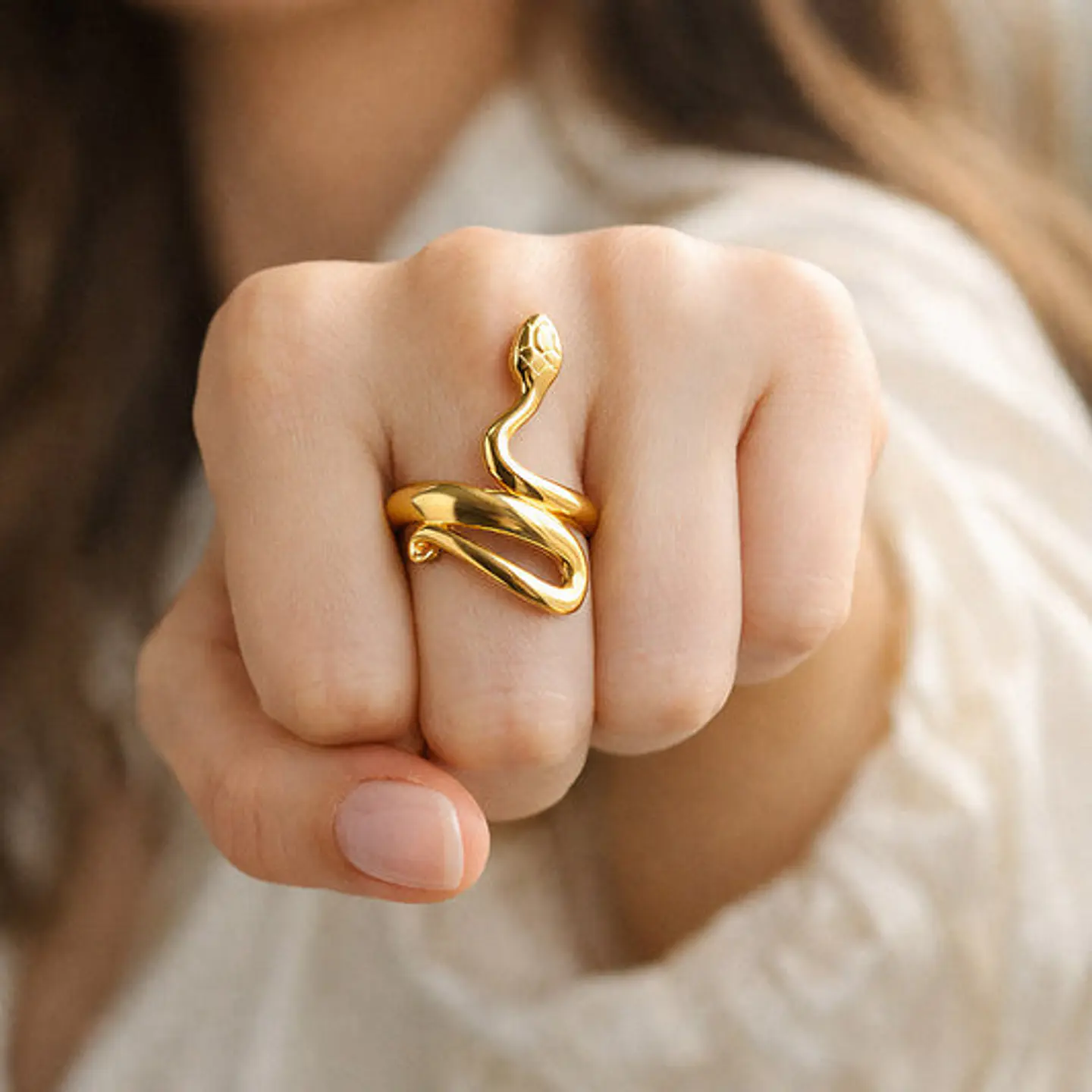 Bague Serpent Belle en Acier Inoxydable 1