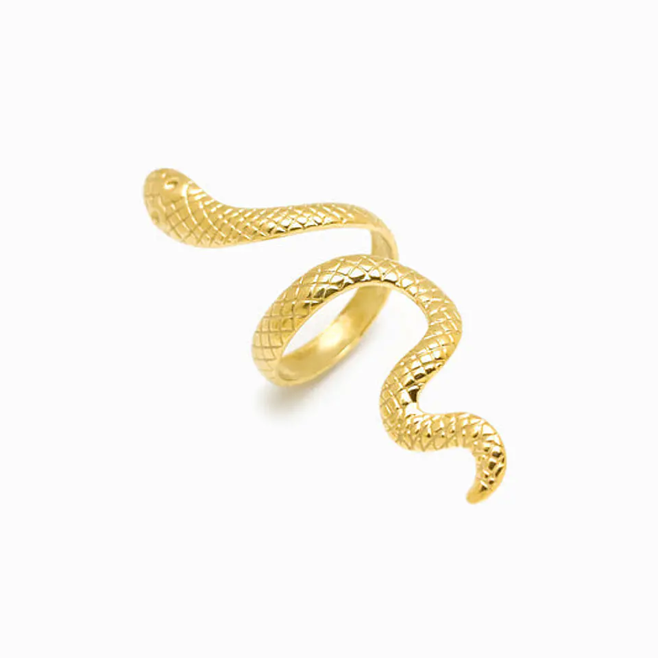 Bague Étincelante Serpent – Acier Inoxydable 1