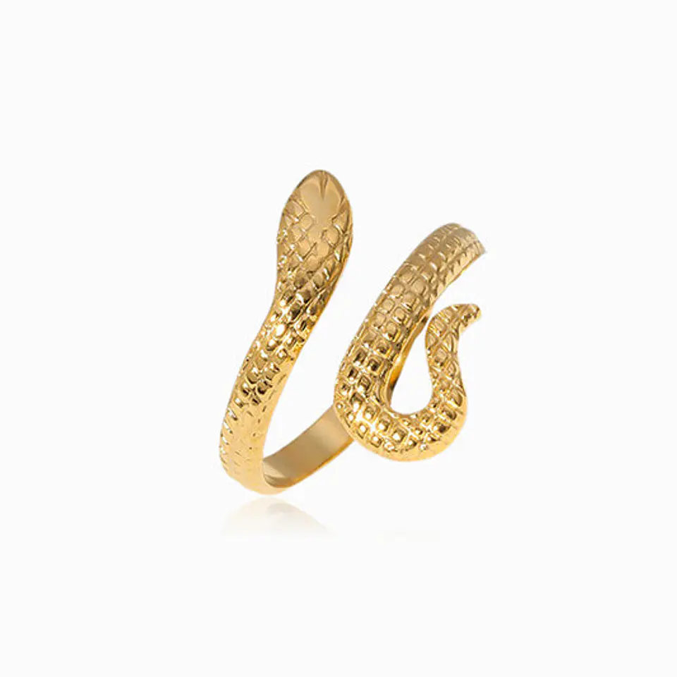 Bague Serpent en Acier Inoxydable, Élégante 1