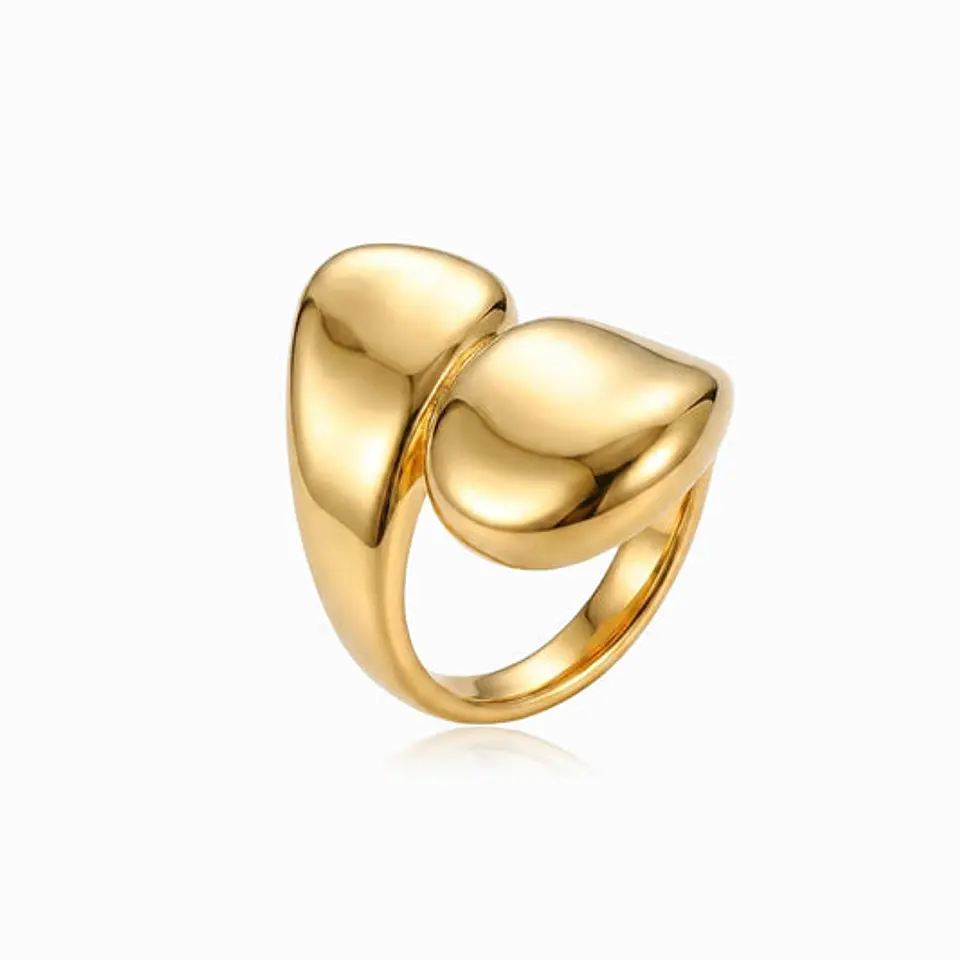 Bague Affirmée Raffinée en Acier Inoxydable 18mm 1