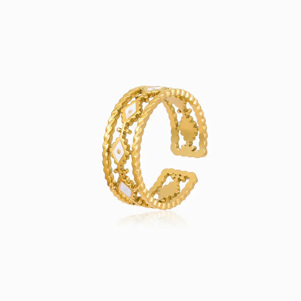 Bague Étincelante Vintage – Acier Inoxydable 1