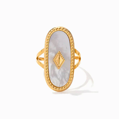 Bague Vintage Fine en Acier Inoxydable 18.1mm