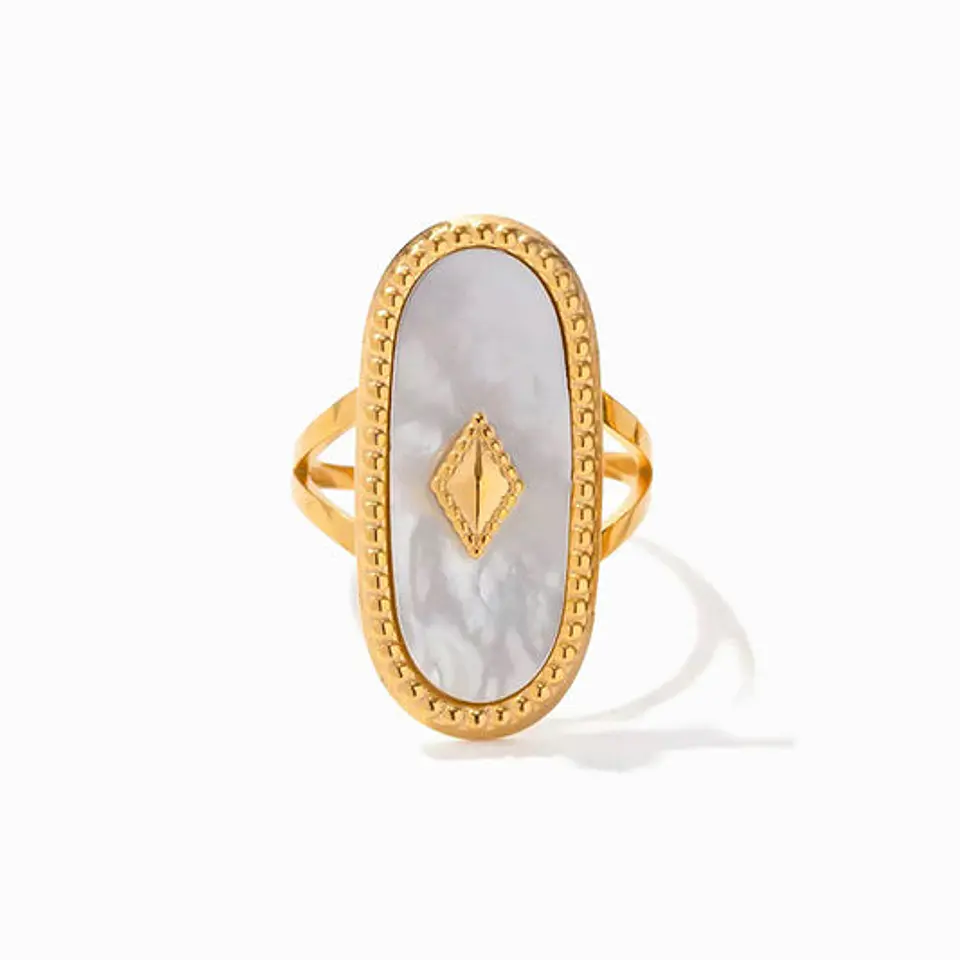 Bague Vintage Fine en Acier Inoxydable 18.1mm 1
