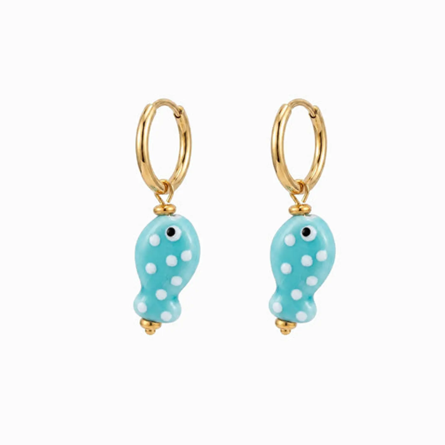 Boucles d'Oreilles Étincelante Sardine Été – Acier 1