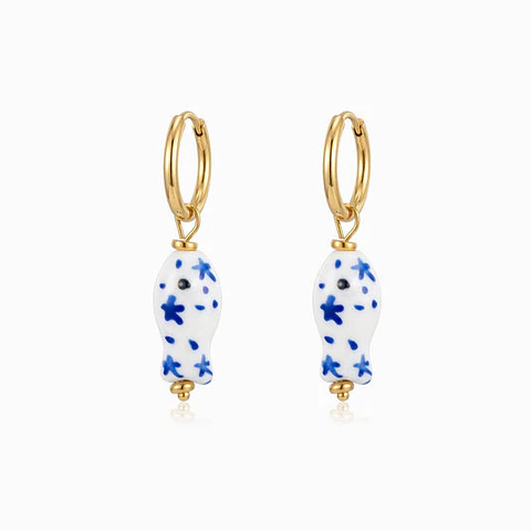 Boucles d'Oreilles Chic en Acier – Sardine Été