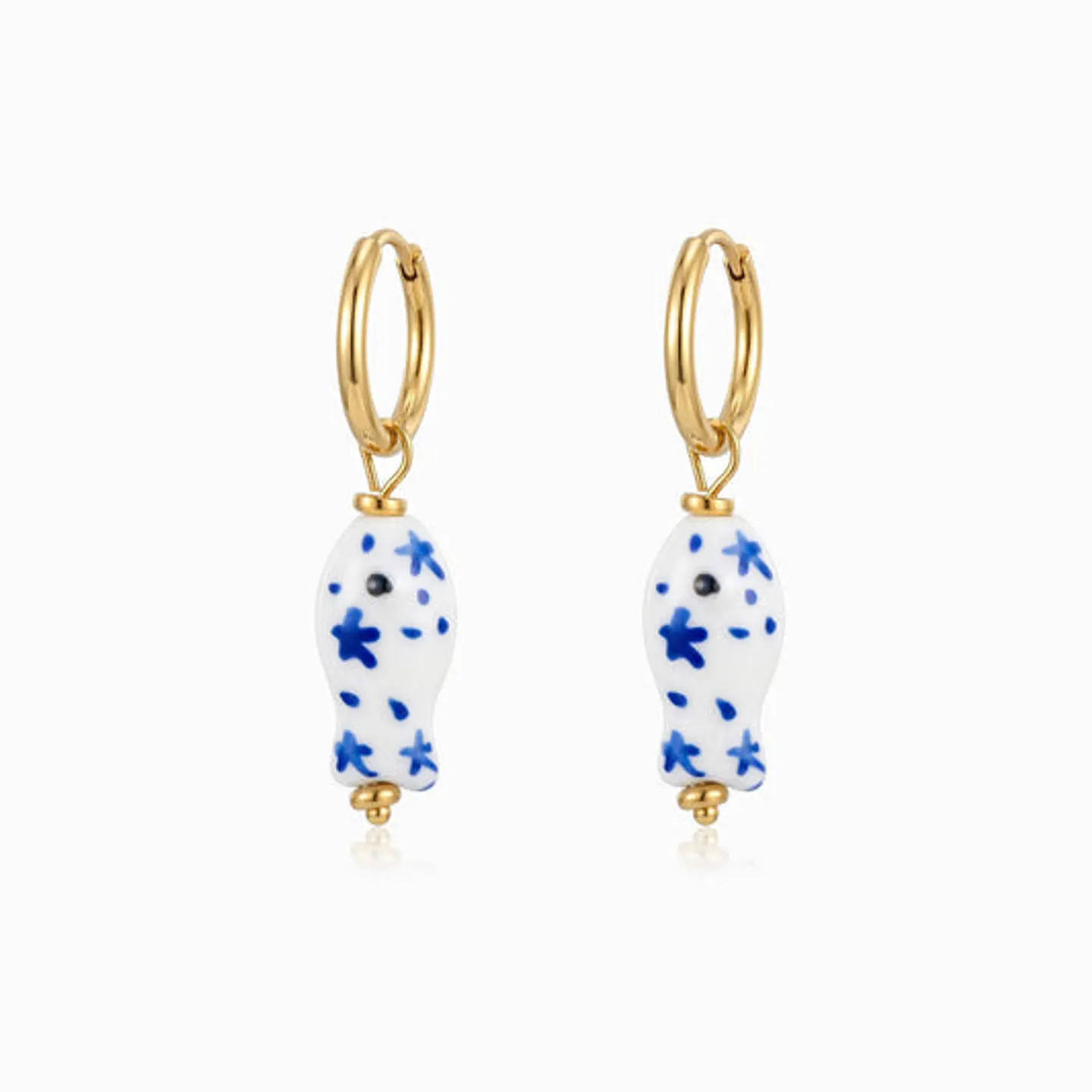 Boucles d'Oreilles Chic en Acier – Sardine Été 1